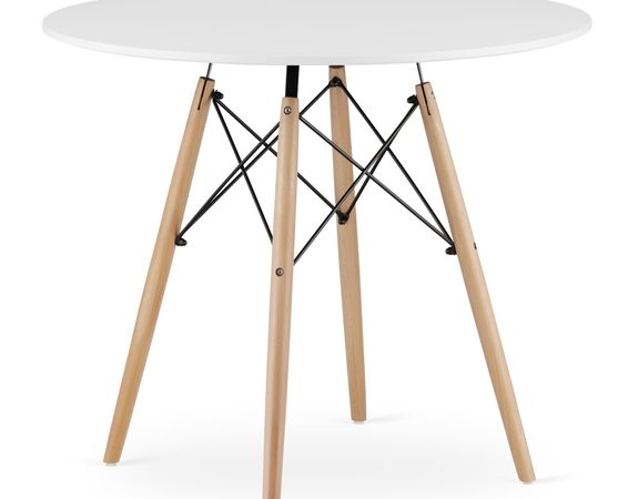 Moderný škandinávsky stolík 90 cm, biely