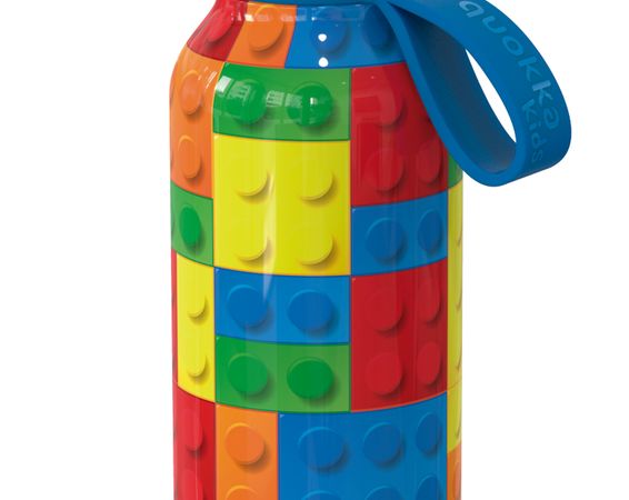 Nerezová termofľaša Solid Kids s pútkom Color Bricks 330 ml
